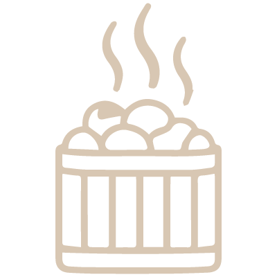 Gentle waves of warmth and of steam relax body and mind.